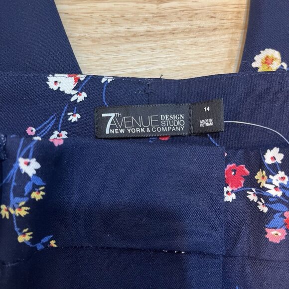 NWT 7th Avenue Floral Print Slim Leg Ankle Pants Size 14 - Picture 5 of 5